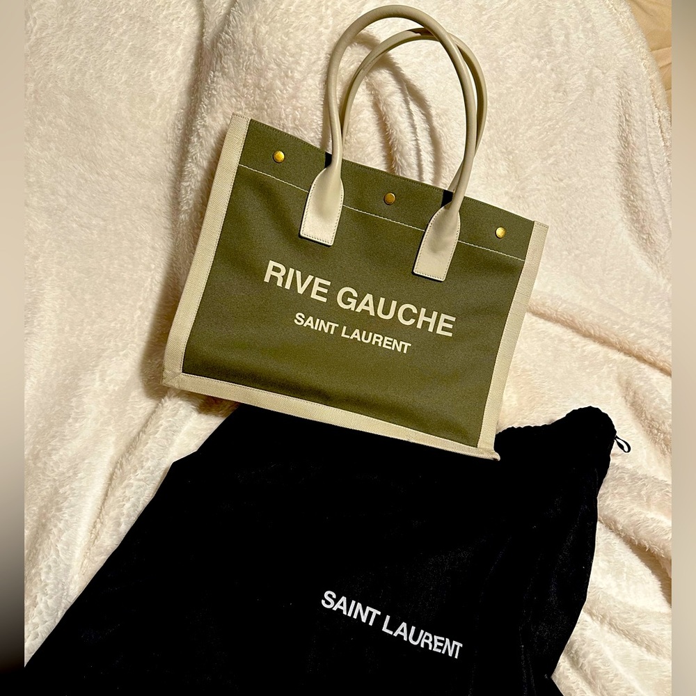 Saint Laurent
Rive Gauche Small Canvas Tote Bag